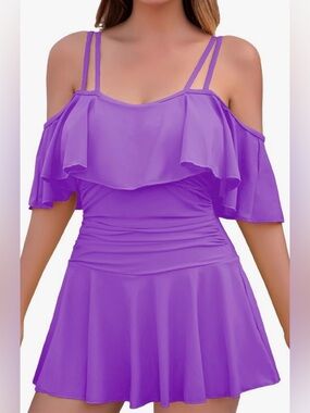 Cocopear One Piece Tummy Control Swim Dress